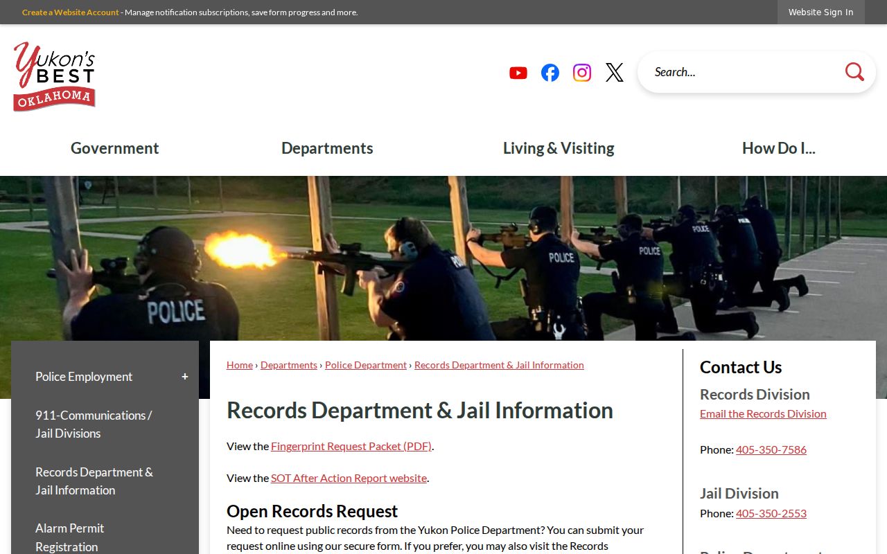 Yukon residents directory police records request options