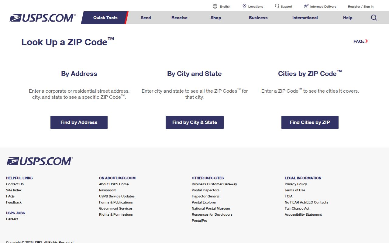 Yukon ZIP code directory USPS address verification lookup